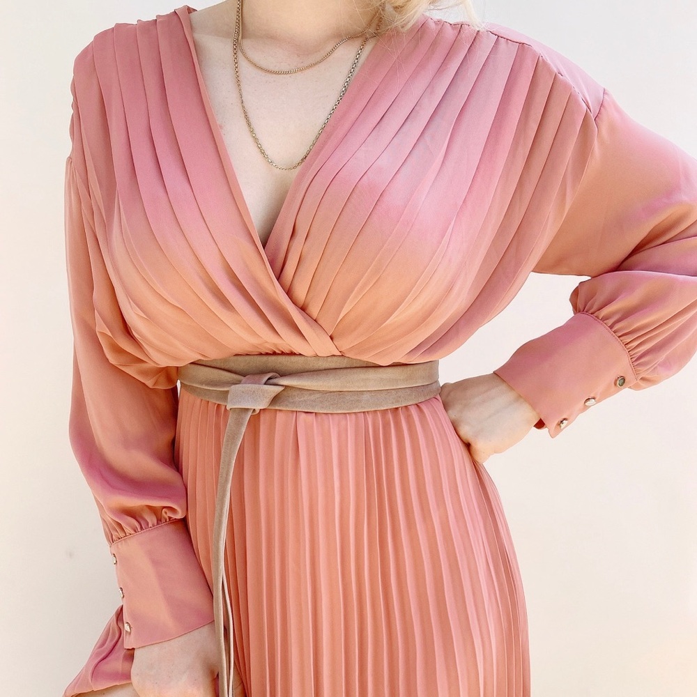 ADA LEATHER WRAP BELT OS BEIGE TAUPE NWT